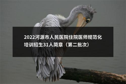 2022河源市人民医院住院医师规范化培训招生31人简章（第二批次） 图片