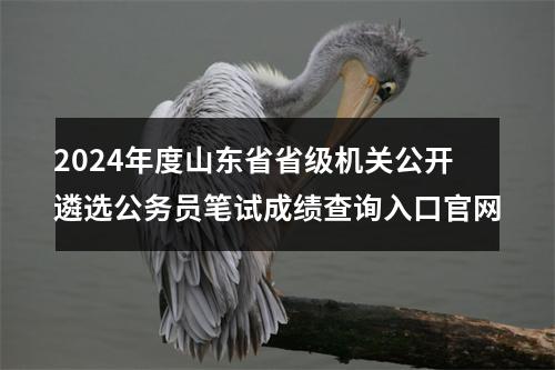 2024年度山东省省级机关公开遴选公务员笔试成绩查询入口官网 图片