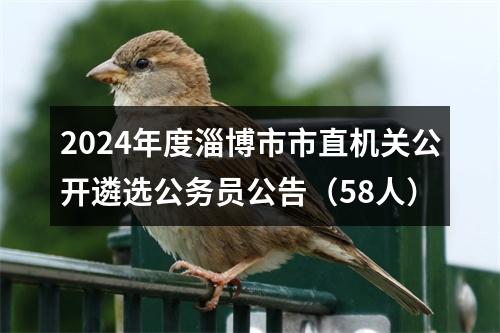 2024年度淄博市市直机关公开遴选公务员公告（58人） 图片