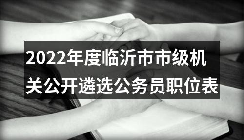 2022年度临沂市市级机关公开遴选公务员职位表 图片