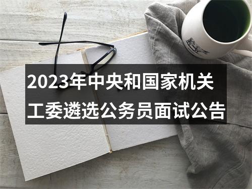 2023年中央和国家机关工委遴选公务员面试公告 图片