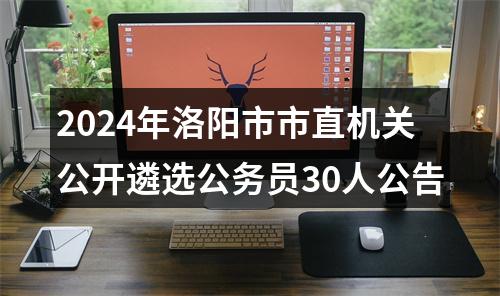 2024年洛阳市市直机关公开遴选公务员30人公告 图片