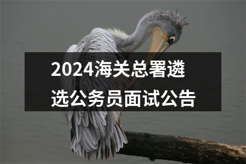 2024海关总署遴选公务员面试公告 图片