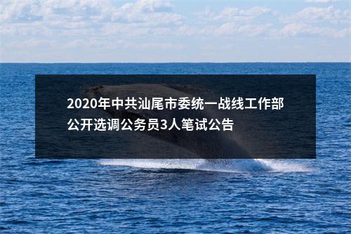 2020年中共汕尾市委统一战线工作部公开选调公务员3人笔试公告 图片