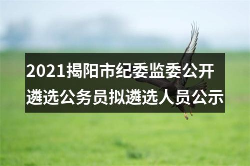 2021揭阳市纪委监委公开遴选公务员拟遴选人员公示 图片