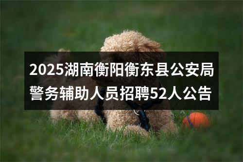 2025湖南衡阳衡东县公安局警务辅助人员招聘52人公告 图片