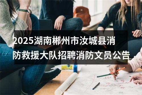 2025湖南郴州市汝城县消防救援大队招聘消防文员公告 图片