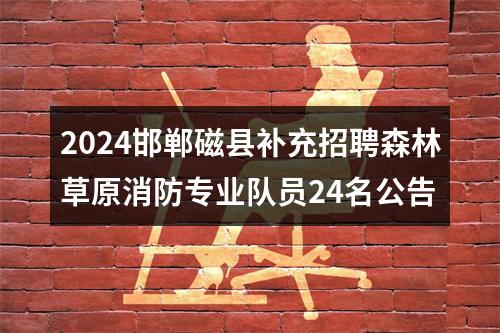 2024邯郸磁县补充招聘森林草原消防专业队员24名公告 图片