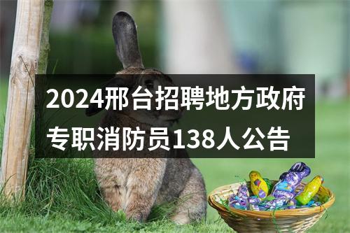 2024邢台招聘地方政府专职消防员138人公告 图片