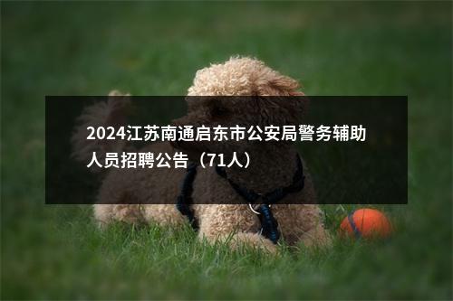 2024江苏南通启东市公安局警务辅助人员招聘公告（71人）                进入阅读模式 图片