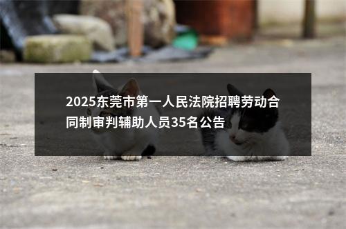 2025东莞市第一人民法院招聘劳动合同制审判辅助人员35名公告 图片