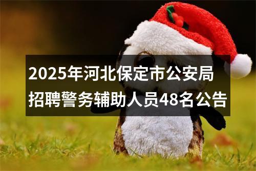 2025年河北保定市公安局招聘警务辅助人员48名公告 图片