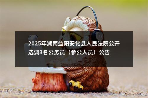 2025年湖南益阳安化县人民法院公开选调3名公务员（参公人员）公告 图片