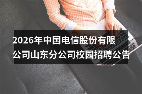 2026年中国电信股份有限公司山东分公司校园招聘公告 图片