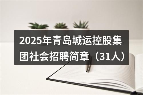 2025年青岛城运控股集团社会招聘简章（31人） 图片