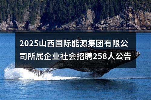2025山西国际能源集团有限公司所属企业社会招聘258人公告 图片