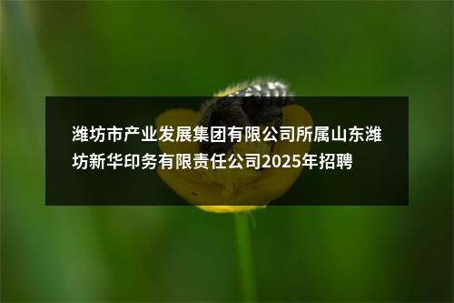 潍坊市产业发展集团有限公司所属山东潍坊新华印务有限责任公司2025年招聘笔试成绩及面试公告 图片