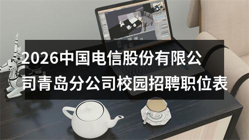 2026中国电信股份有限公司青岛分公司校园招聘职位表 图片