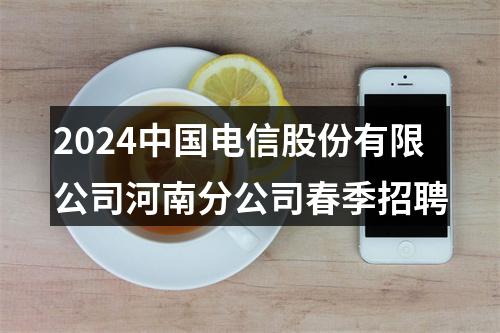 2024中国电信股份有限公司河南分公司春季招聘 图片