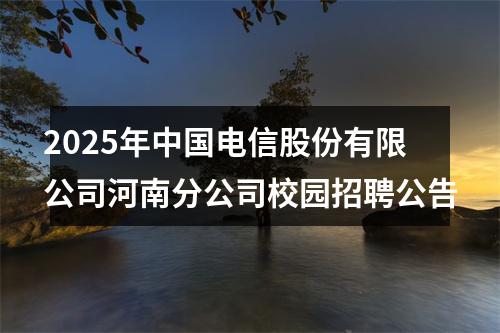 2025年中国电信股份有限公司河南分公司校园招聘公告 图片