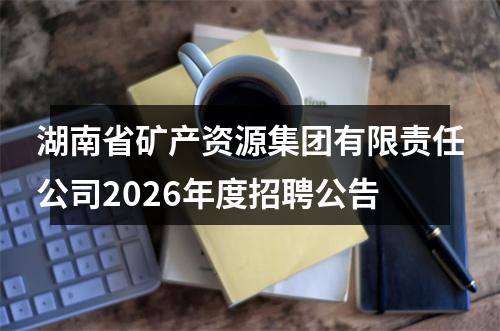 湖南省矿产资源集团有限责任公司2026年度招聘公告 图片