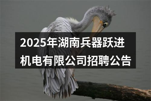 2025年湖南兵器跃进机电有限公司招聘公告 图片