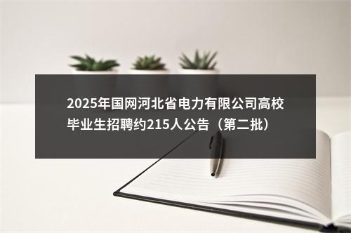 2025年国网河北省电力有限公司高校毕业生招聘约215人公告（第二批） 图片