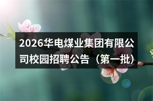 2026华电煤业集团有限公司校园招聘公告（第一批） 图片