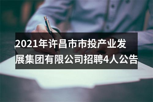2021年许昌市市投产业发展集团有限公司招聘4人公告 图片