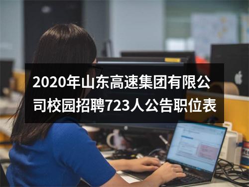 2020年山东高速集团有限公司校园招聘723人公告职位表 图片