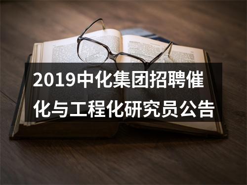 2019中化集团招聘催化与工程化研究员公告 图片