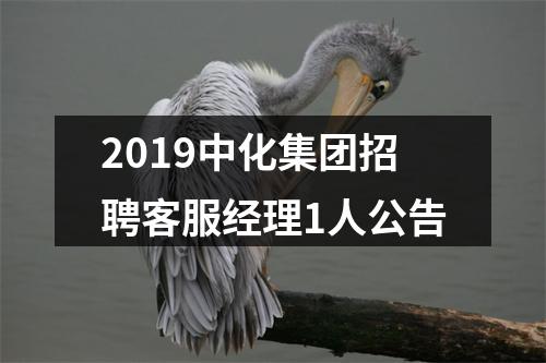 2019中化集团招聘客服经理1人公告 图片