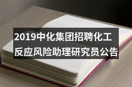 2019中化集团招聘化工反应风险助理研究员公告 图片