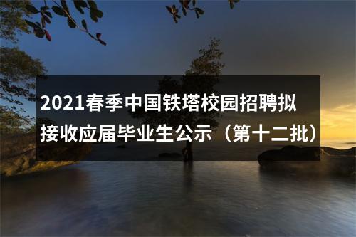 2021春季中国铁塔校园招聘拟接收应届毕业生公示（第十二批） 图片