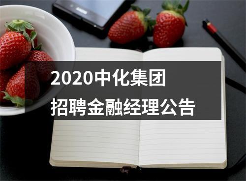 2020中化集团招聘金融经理公告 图片