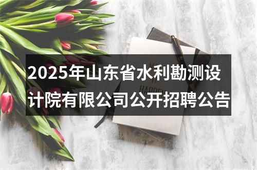 2025年山东省水利勘测设计院有限公司公开招聘公告 图片