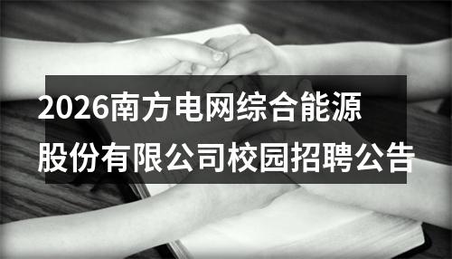 2026南方电网综合能源股份有限公司校园招聘公告 图片