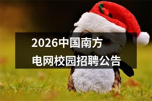 2026中国南方电网校园招聘公告 图片