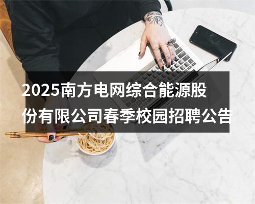 2025南方电网综合能源股份有限公司春季校园招聘公告 图片