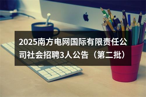 2025南方电网国际有限责任公司社会招聘3人公告（第二批） 图片