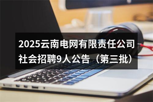 2025云南电网有限责任公司社会招聘9人公告（第三批） 图片