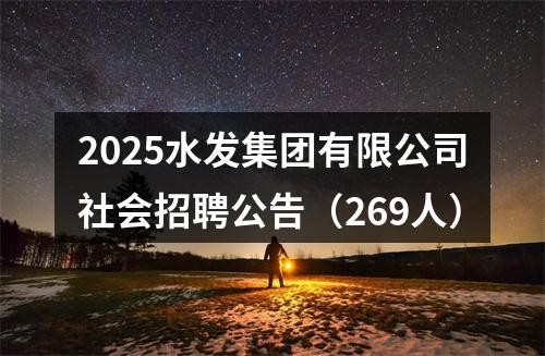2025水发集团有限公司社会招聘公告（269人） 图片