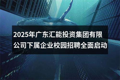 2025年广东汇能投资集团有限公司下属企业校园招聘全面启动 图片