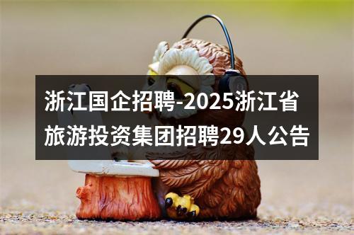 浙江国企招聘-2025浙江省旅游投资集团招聘29人公告 图片