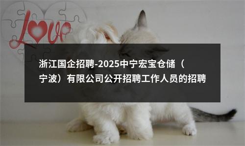 浙江国企招聘-2025中宁宏宝仓储（宁波）有限公司公开招聘工作人员的招聘16人公告 图片