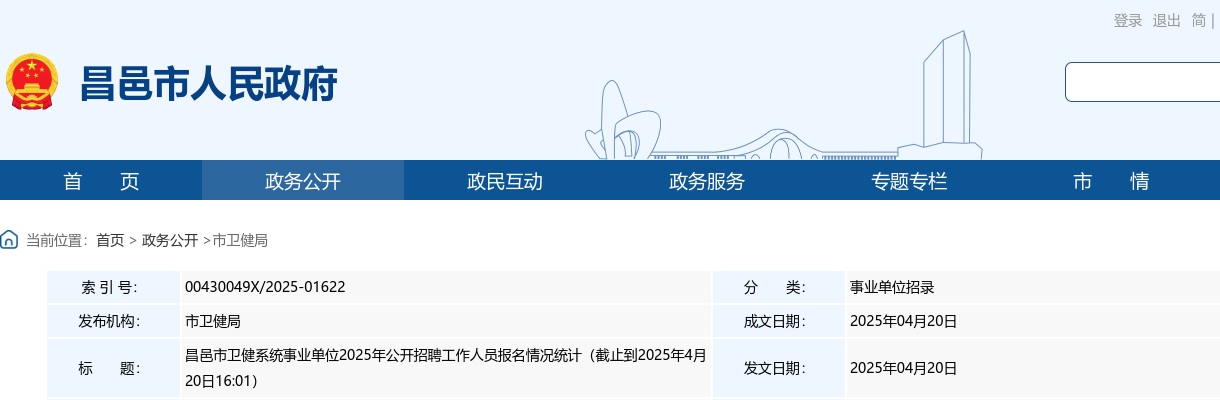 2025年潍坊昌邑市卫健系统事业单位公开招聘工作人员岗位核减公告 图片