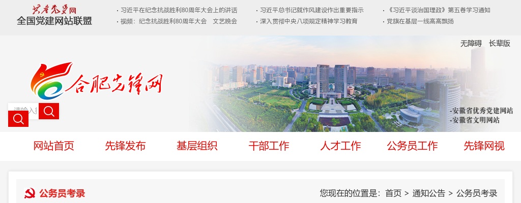 2024年安徽合肥市急需紧缺专业公务员专项招考165人公告 图片