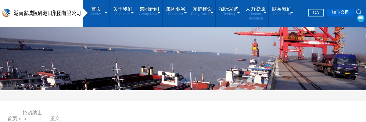 2025湖南省城陵矶港口集团有限公司下属公司负责人社会招聘公告 图片