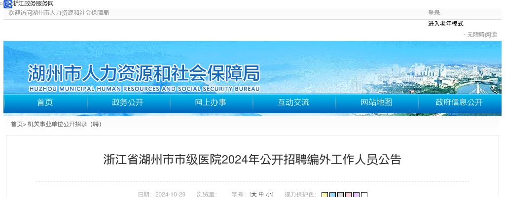 2024年湖州医疗卫生招聘-湖州市市级医院招聘编外工作人员17人公告 图片