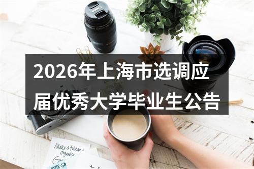 2026年上海市选调应届优秀大学毕业生公告 图片